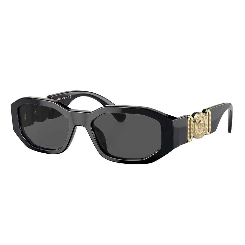 VK 4429U GB1/87 Black Plastic Irregular Sunglasses Grey Lens by Versace