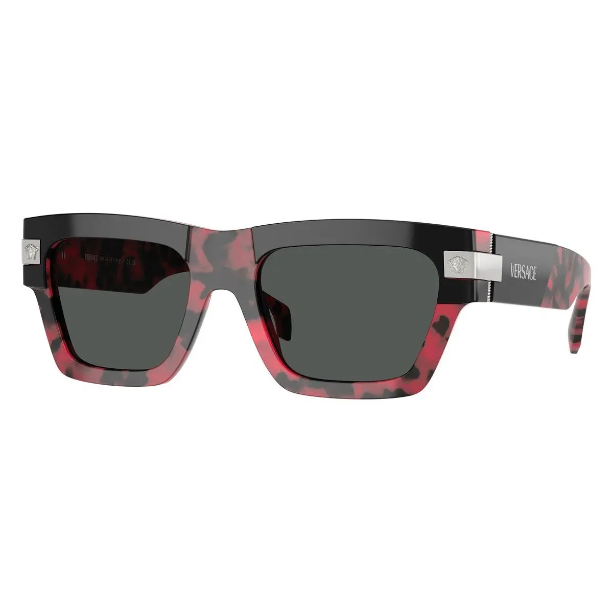 Versace Man Sunglasses VE4464 545787 55mm Black/red Havana -dark Grey Lens