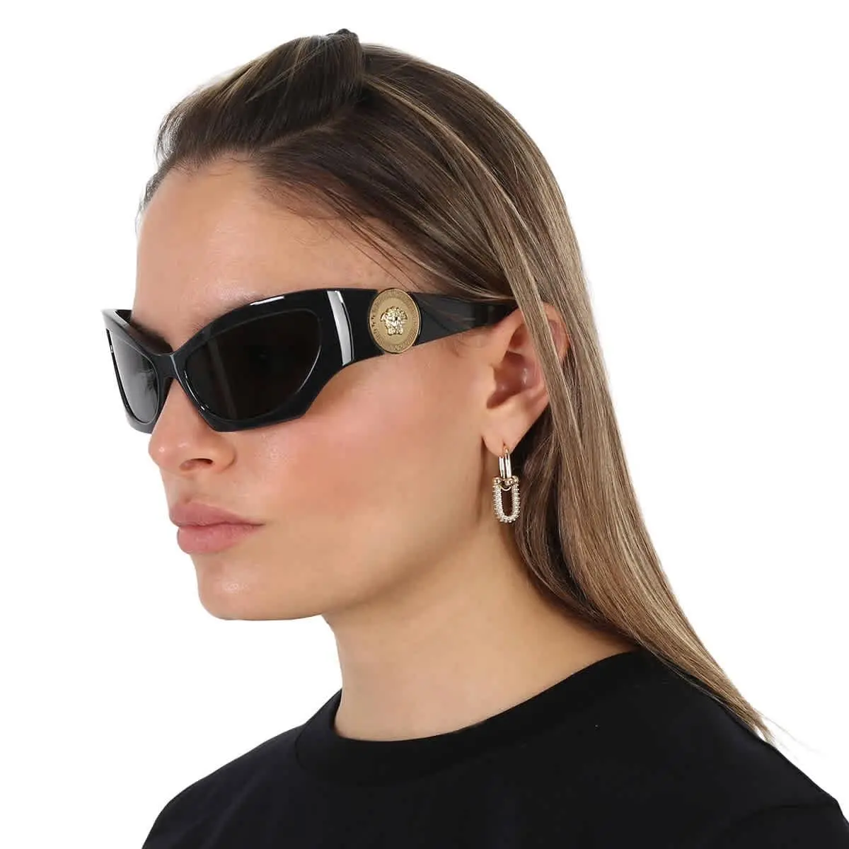 Dark Grey Cat Eye Ladies Sunglasses VE4450 GB1/87 60 VE4450 GB1/87 60 by Versace
