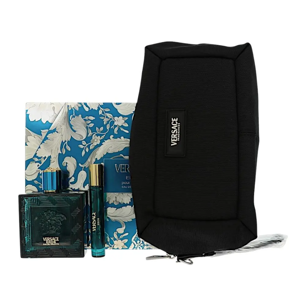 Versace Eros by Versace Gift Set For Men 3.4 Oz Eau De Toilette Spray