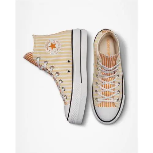 Converse shoes - Converse Chuck Taylor Lift Hi Top - A03298C - Yellow, White and Orange, Manufacturer: White/Cyber Mango/Light Curry 1