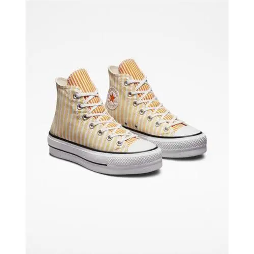 Converse shoes - Converse Chuck Taylor Lift Hi Top - A03298C - Yellow, White and Orange, Manufacturer: White/Cyber Mango/Light Curry 5