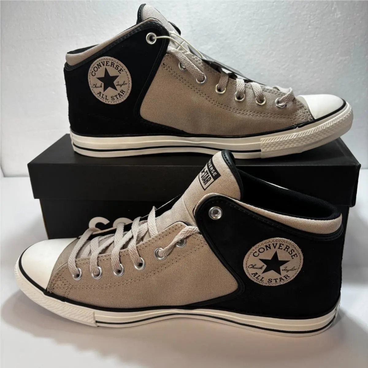 Converse shoes - Converse Chuck Taylor All Star High Street Mid A14294C - A14294C - Papyrus Black White 7
