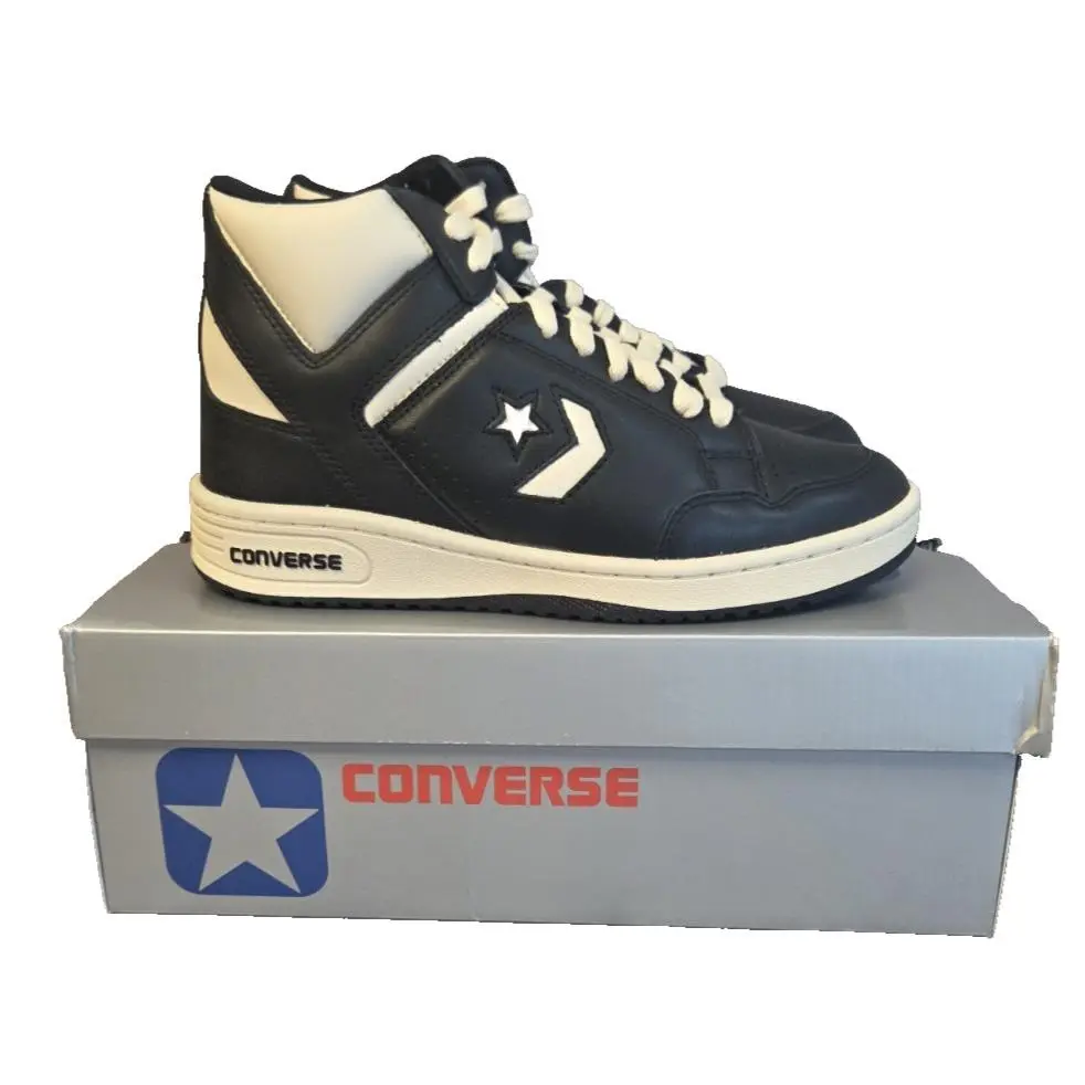 Converse Weapon Mid Black White A04400C Mens Size 8 Womens Size 9.5