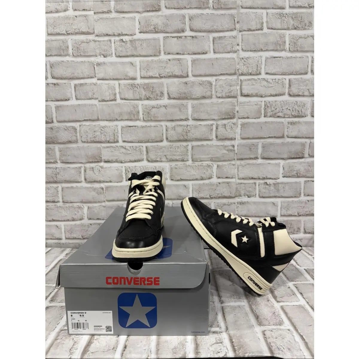Weapon Leather Mid Men’s Shoes Black Natural Ivory A04400C Sz 8 by Converse