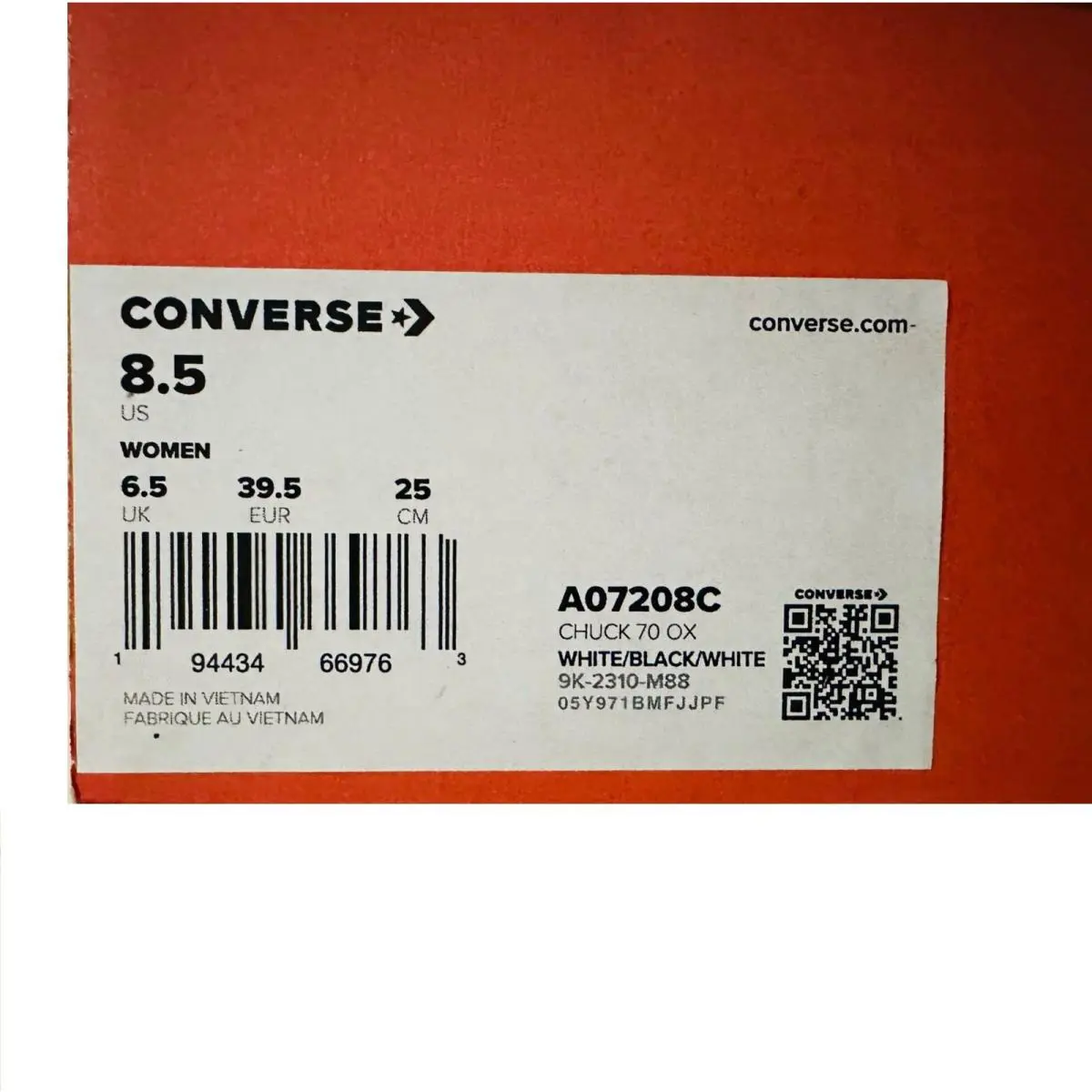 Converse shoes - Converse Chuck 70 - Chuck - A07208C - White (UPC: 194434669749) 6
