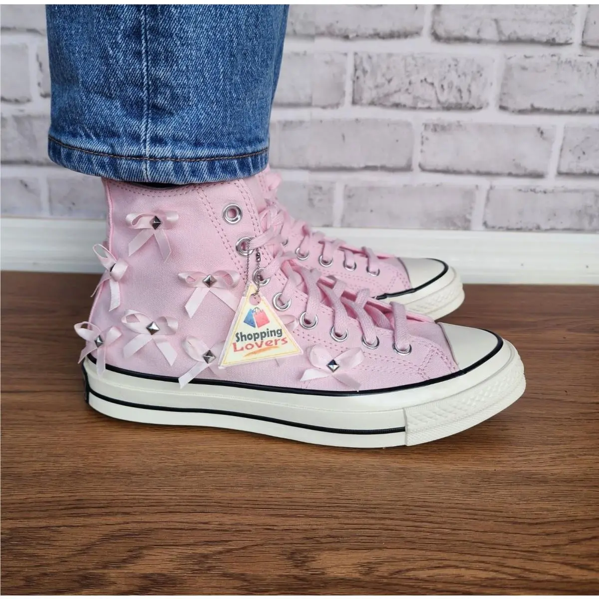 ⭐converse Chuck 70 Hi Bow Studded Size 4.5 Men`s Shoes Sneakers Pink A14444C⭐