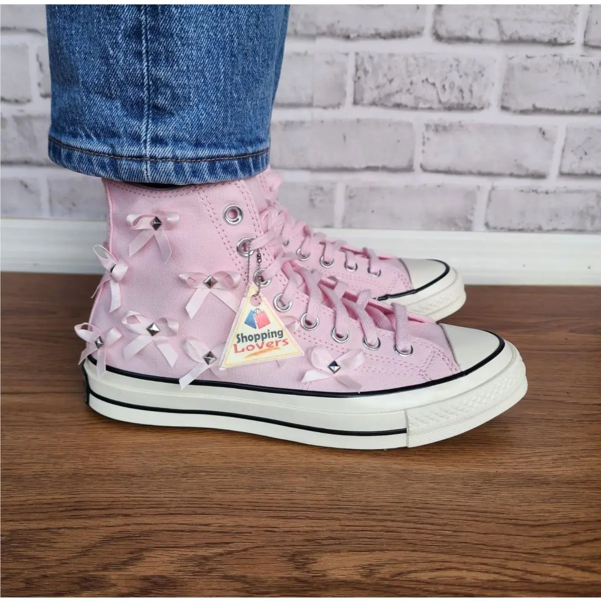 ⭐converse Chuck 70 Hi Bow Studded Size 6.5 Men`s Shoes Sneakers Pink A14444C⭐
