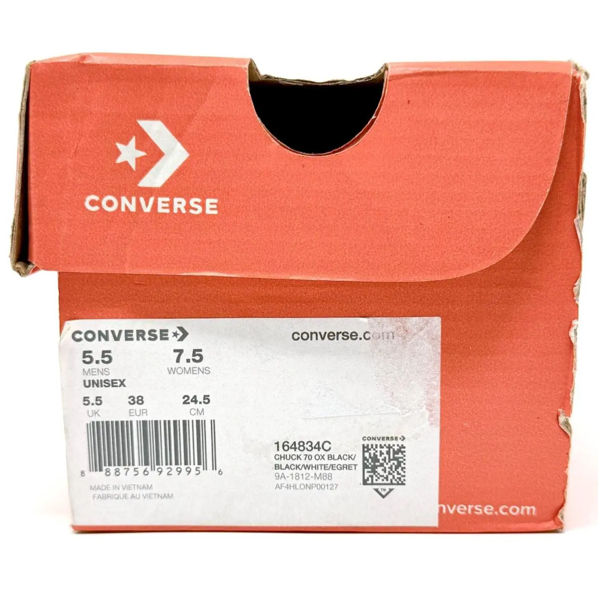 Converse shoes - Converse Chuck 70 OX - Chuck - 164834C - Black (UPC: 888756929956) 12