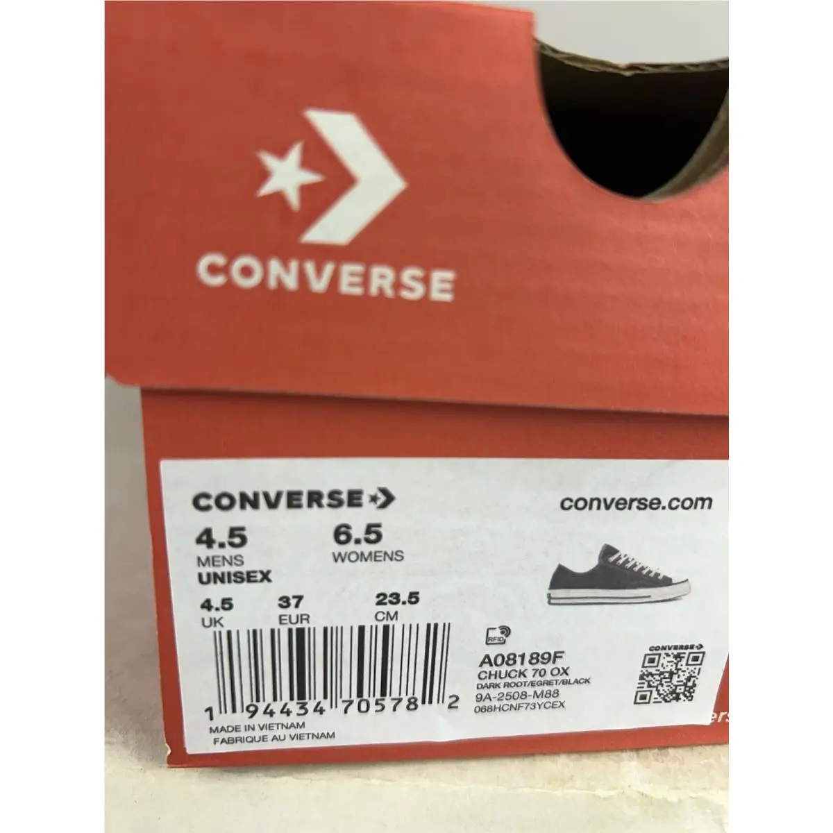 Converse shoes - Converse Chuck 70 OX - Chuck - A08189F - Brown (UPC: 194434705782) 7