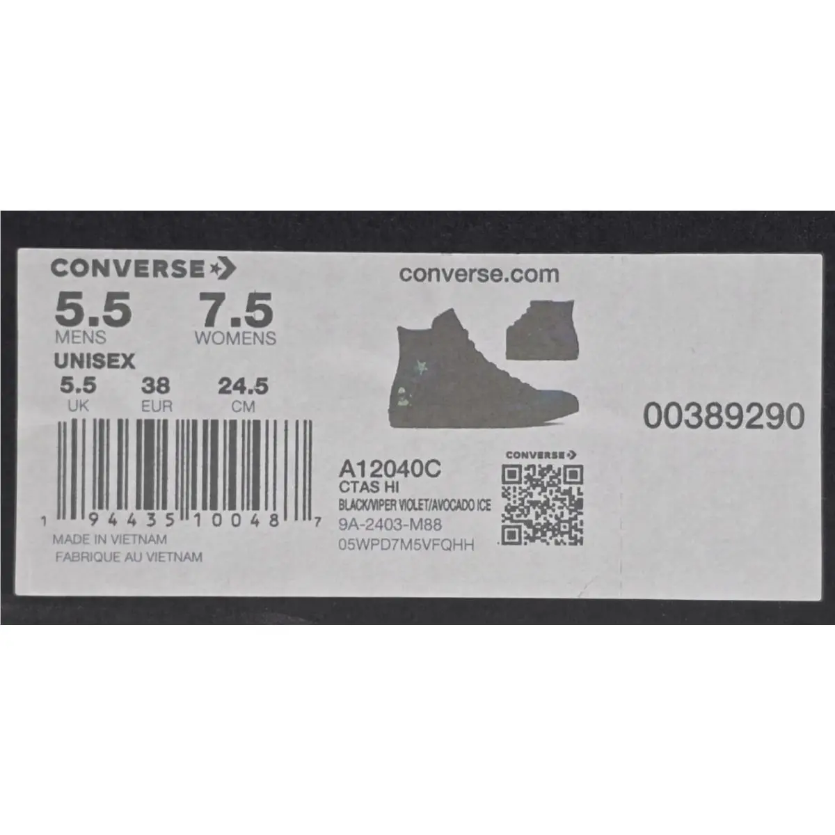 Converse shoes - Converse Chuck Taylor All Star Hi - A12040C - Black 10