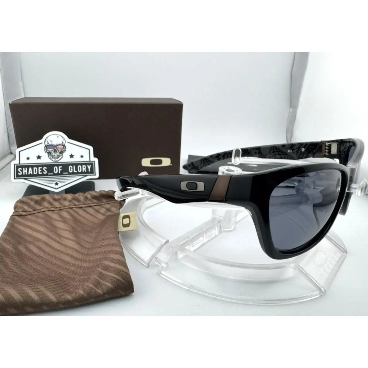 Jupiter LX Black Pattern W/ Grey Sunglasses 03-283 Rare by Oakley