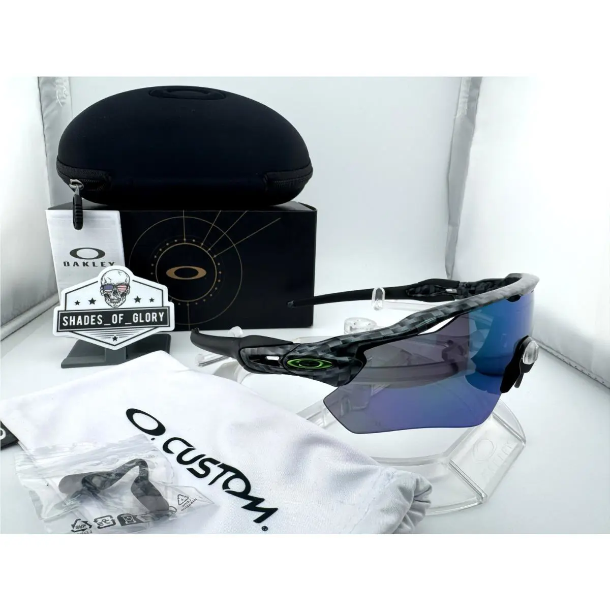 Radar EV Path Custom Carbon Fiber Green Prizm Jade Iridium Sunglasses by Oakley