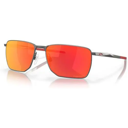 Oakley Men`s OO4142 Ejector Rectangular Sunglasses Matte Gunmetal / Prizm Ruby