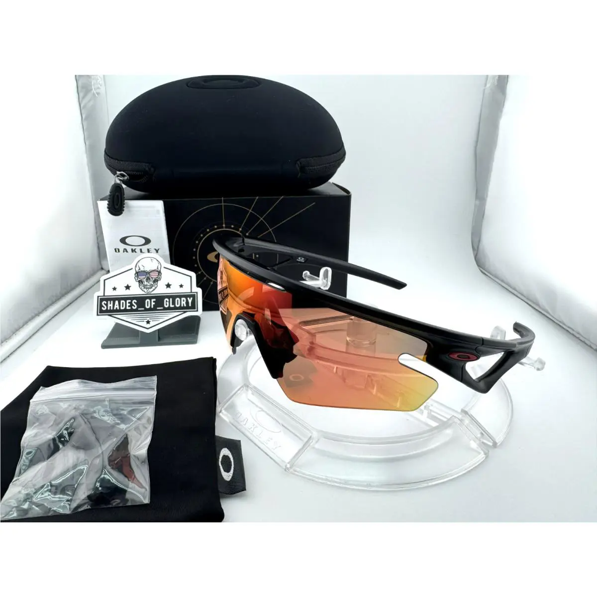 Oakley Sphaera Custom Matte Black Infrared Prizm Trail Torch Iridium Sunglasses