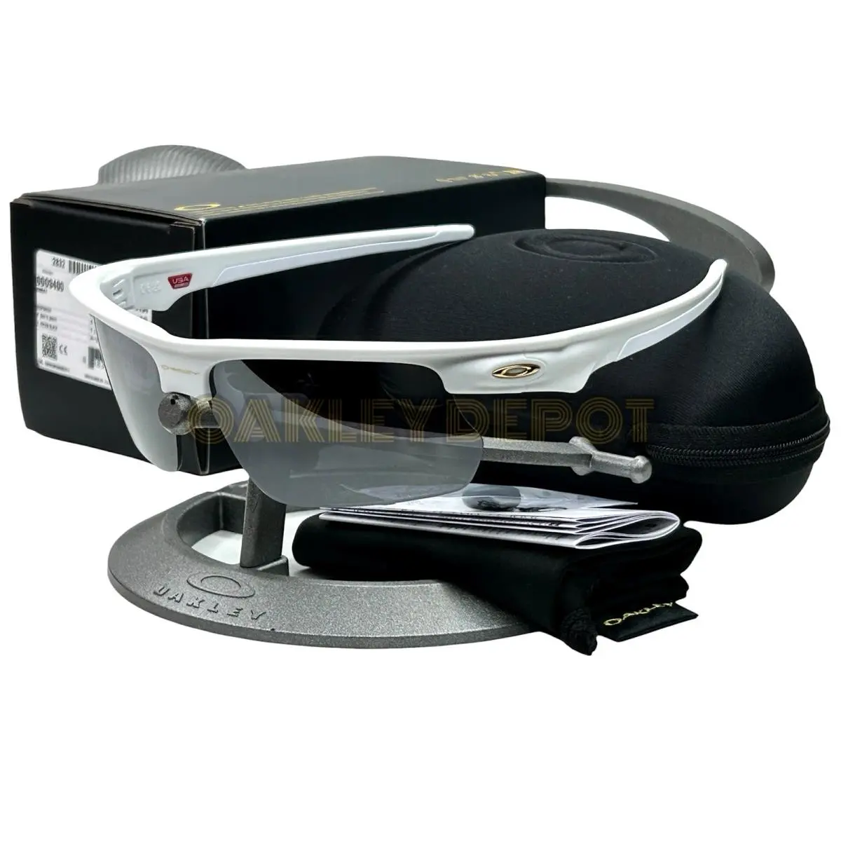 Oakley Bisphaera 009400 Matte White/prizm Black Sunglasses - Frame: MATTE WHITE, Lens: Black