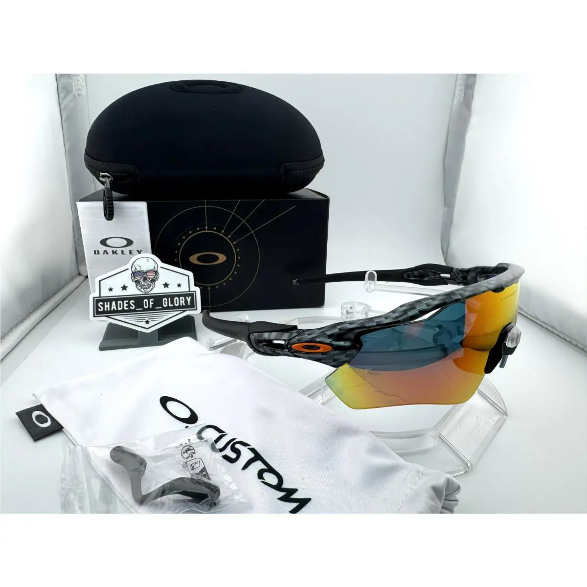 Radar EV Path Custom Carbon Fiber Ruby Iridium Polarized Red Sunglasses by Oakley