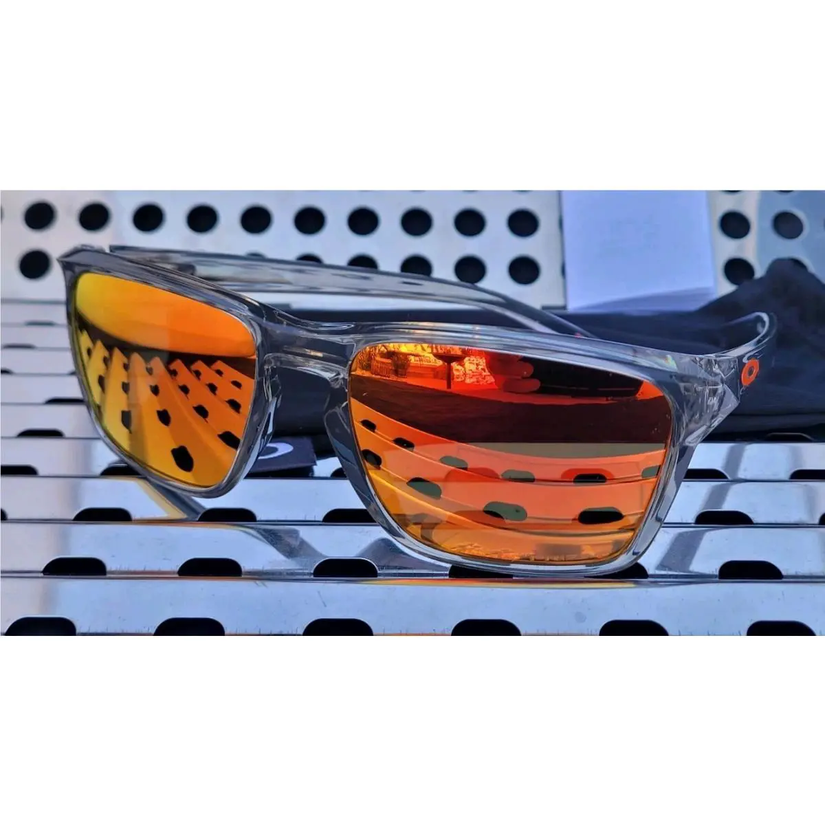 Oakley Sylas Sunglasses 9448-3257 Grey Ink w/ Prizm Ruby Iridium