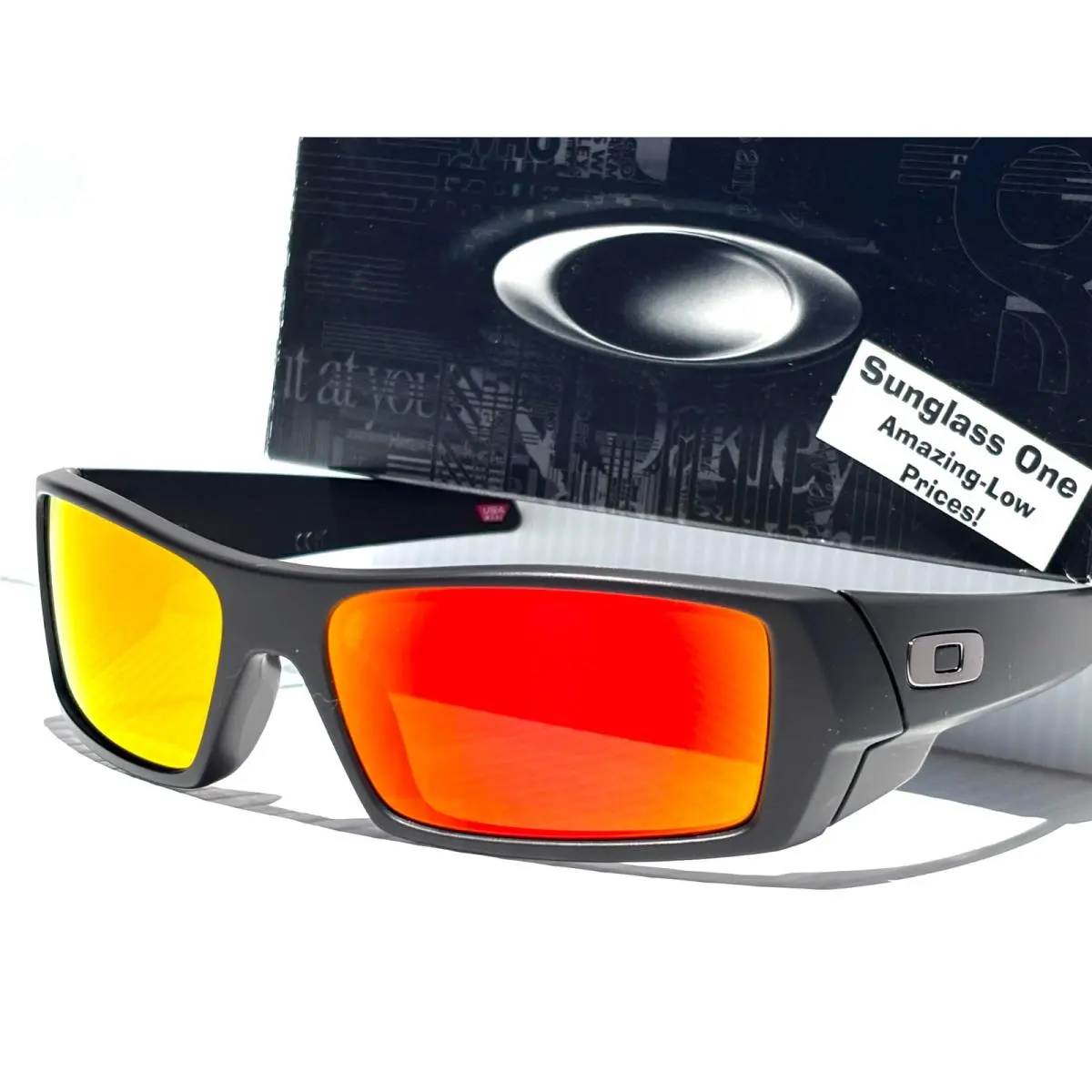 Gascan Matte Black Prizm Ruby Lens Sunglass 9014-D7 by Oakley