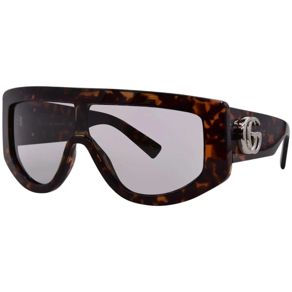Gucci GG1950S 003 Sunglasses Women’s Havana/grey Lenses Shield Style 99mm