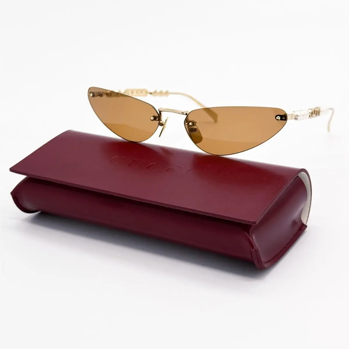 Gucci Sunglasses Gold Women Cat Eye Eyewear Gucci GG1920S 003