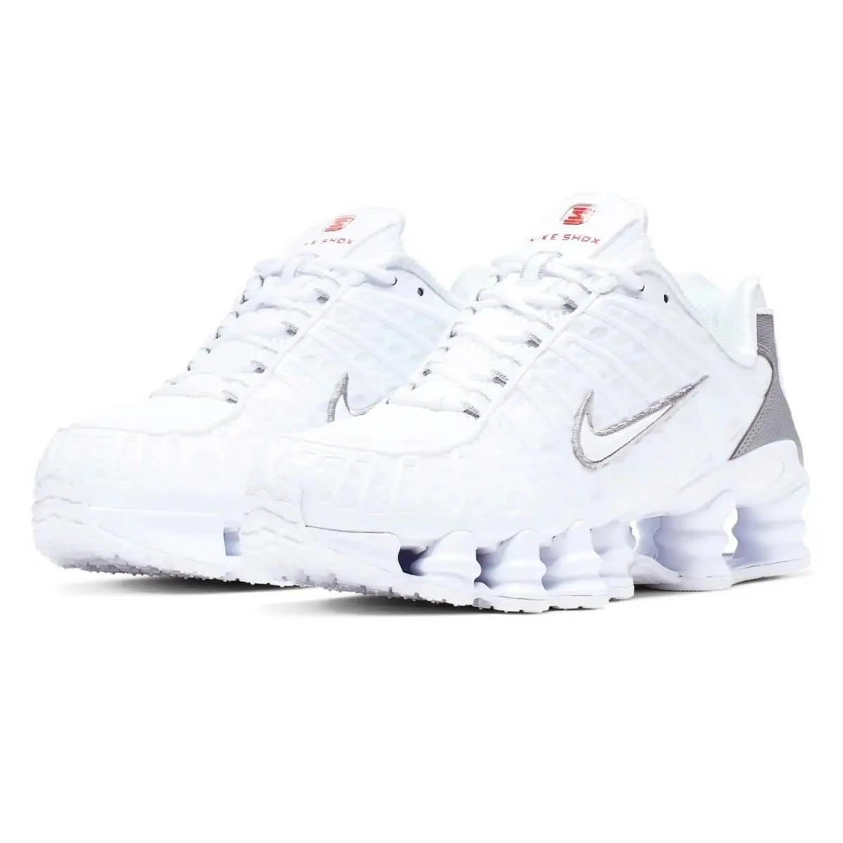Nike shoes - Nike Shox - Shox - White, Manufacturer: White/Metallic Silver 15