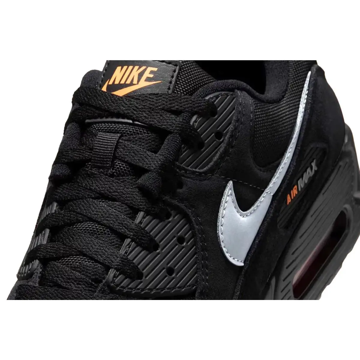 Nike shoes - Nike Air Max 90 - Air Max - Black/Metallic Cool Grey/Total Orange 4