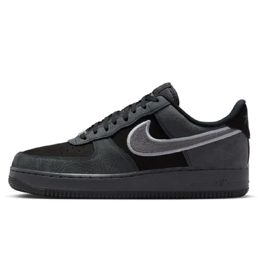 Men`s Nike Air Force 1 `07 LV8 Black/dk Smoke Grey-smoke Grey IB6842 002 - Black/DK Smoke Grey-Smoke Grey