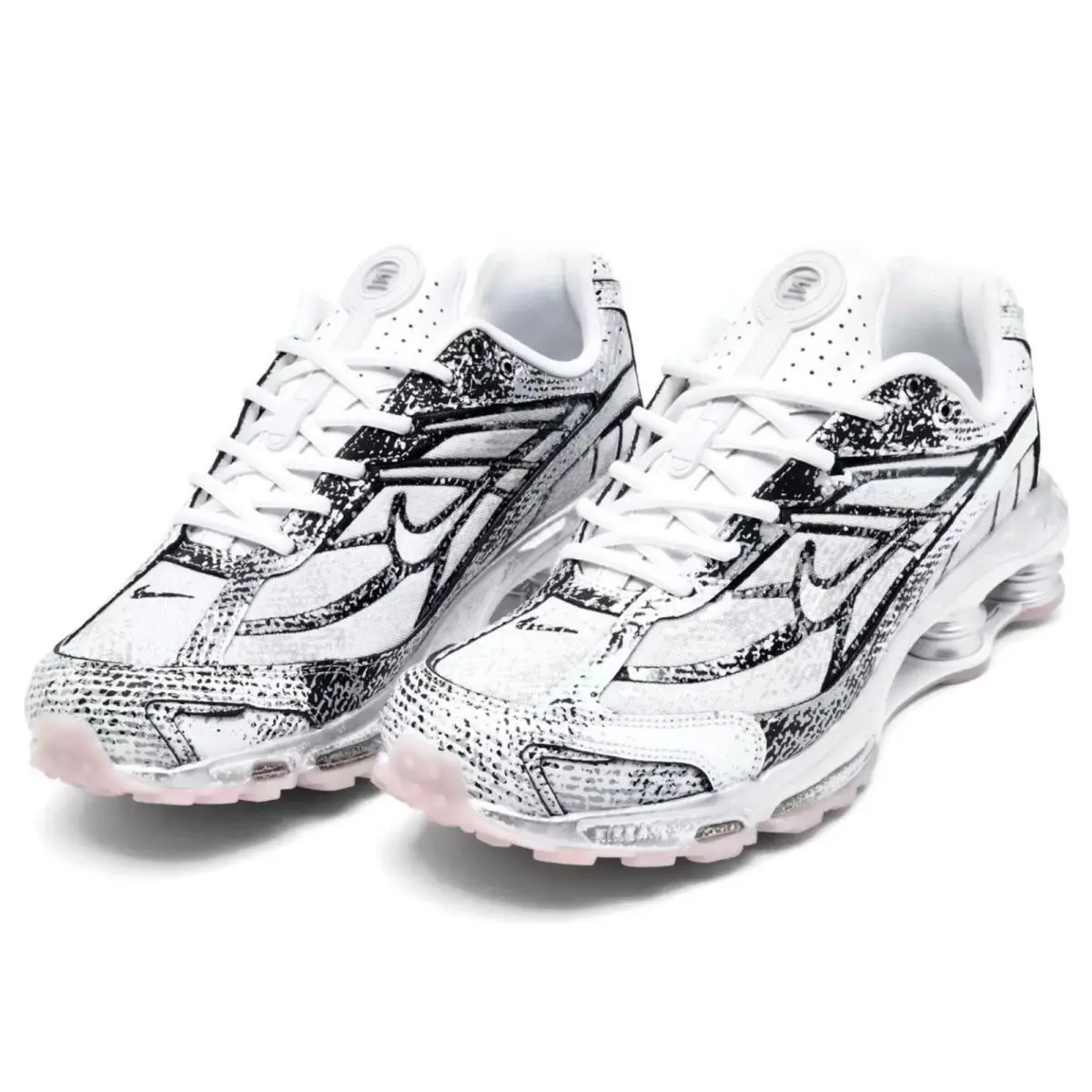 Nike shoes - Nike Shox - Shox - Silver, Maufacturer: White/Metallic Platinum/Black/Flat Gold 2