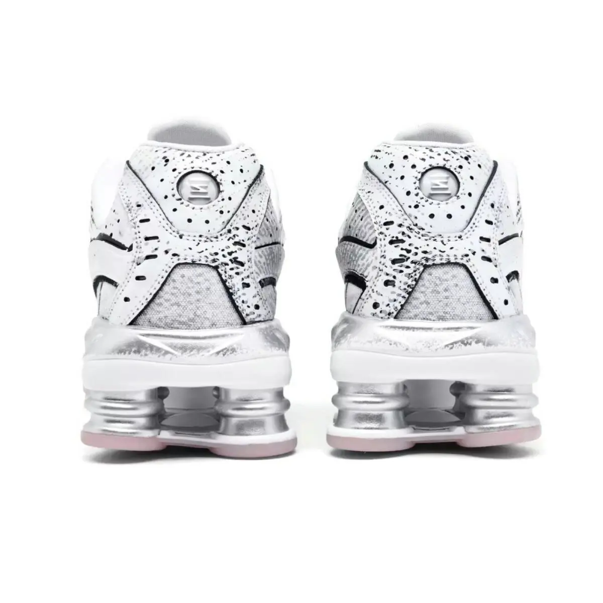 Nike shoes - Nike Shox - Shox - Silver, Maufacturer: White/Metallic Platinum/Black/Flat Gold 4