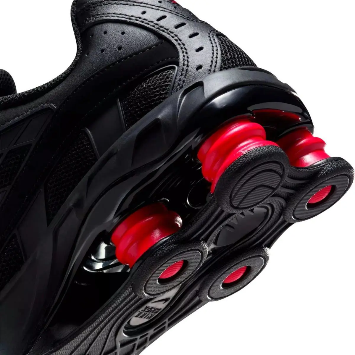 Nike shoes - Nike Shox - Shox - Black, Maufacturer: Black/University Red/Medium Ash/Metallic Silver 26