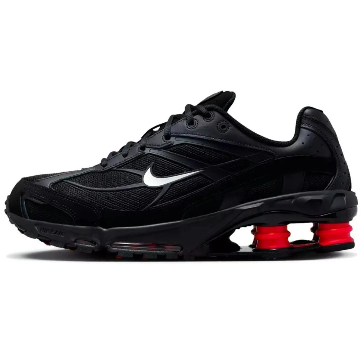 Nike shoes - Nike Shox - Shox - Black, Maufacturer: Black/University Red/Medium Ash/Metallic Silver 28