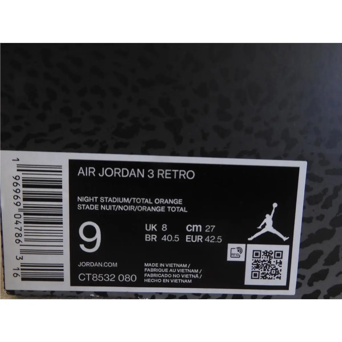Nike shoes - Air Jordan 3 - Air - CT8532-080 - Orange 29