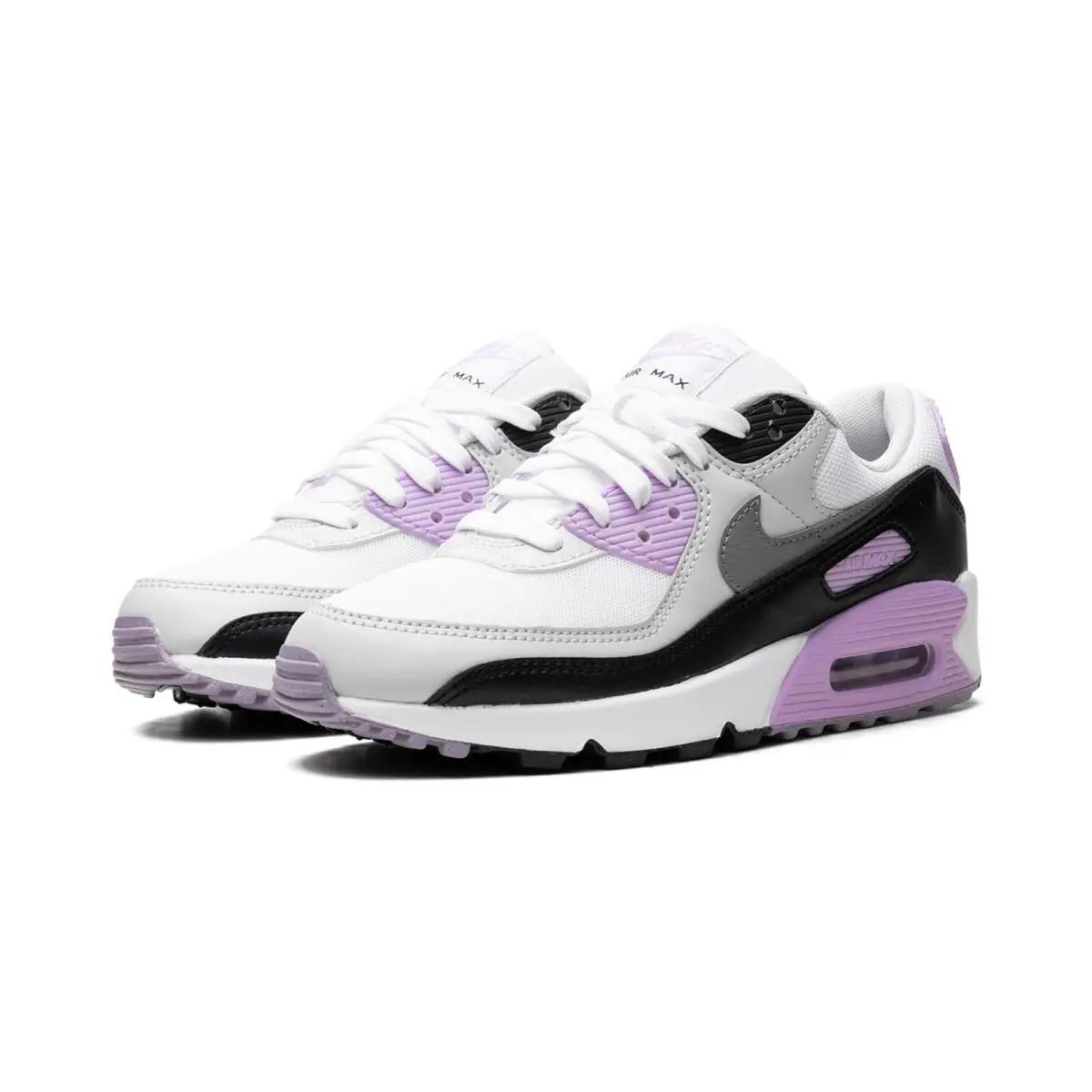 Nike Air Max 90 Sneakers Lilac Swoosh Classics White Retro Trainers Women Size - White, Manufacturer: White/Lilac/Photon Dust/Cool Grey