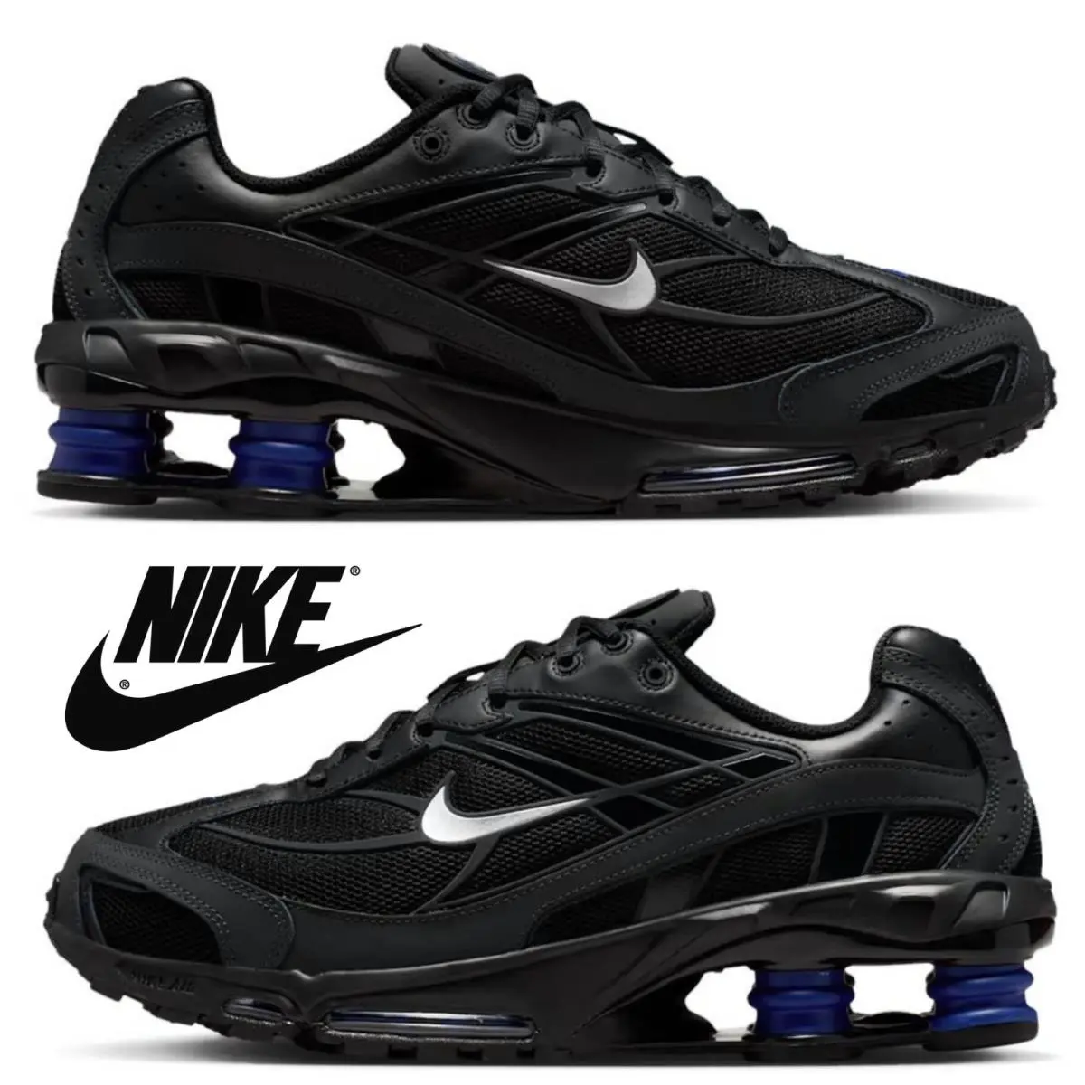 Nike shoes - Nike Shox - Shox - Black, Maufacturer: Black/Deep Royal Blue/Anthracite/Metallic Silver 29