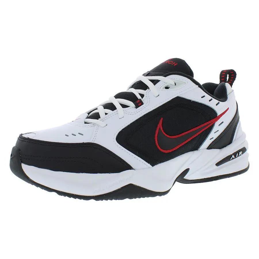 Nike Air Monarch IV Extra Wide 4E Mens Shoes - White/Black, Main: White