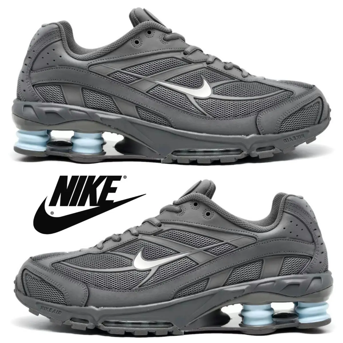 Nike shoes - Nike Shox - Shox - Gray, Maufacturer: Cool Grey/Celestine Blue/Metallic Silver 13