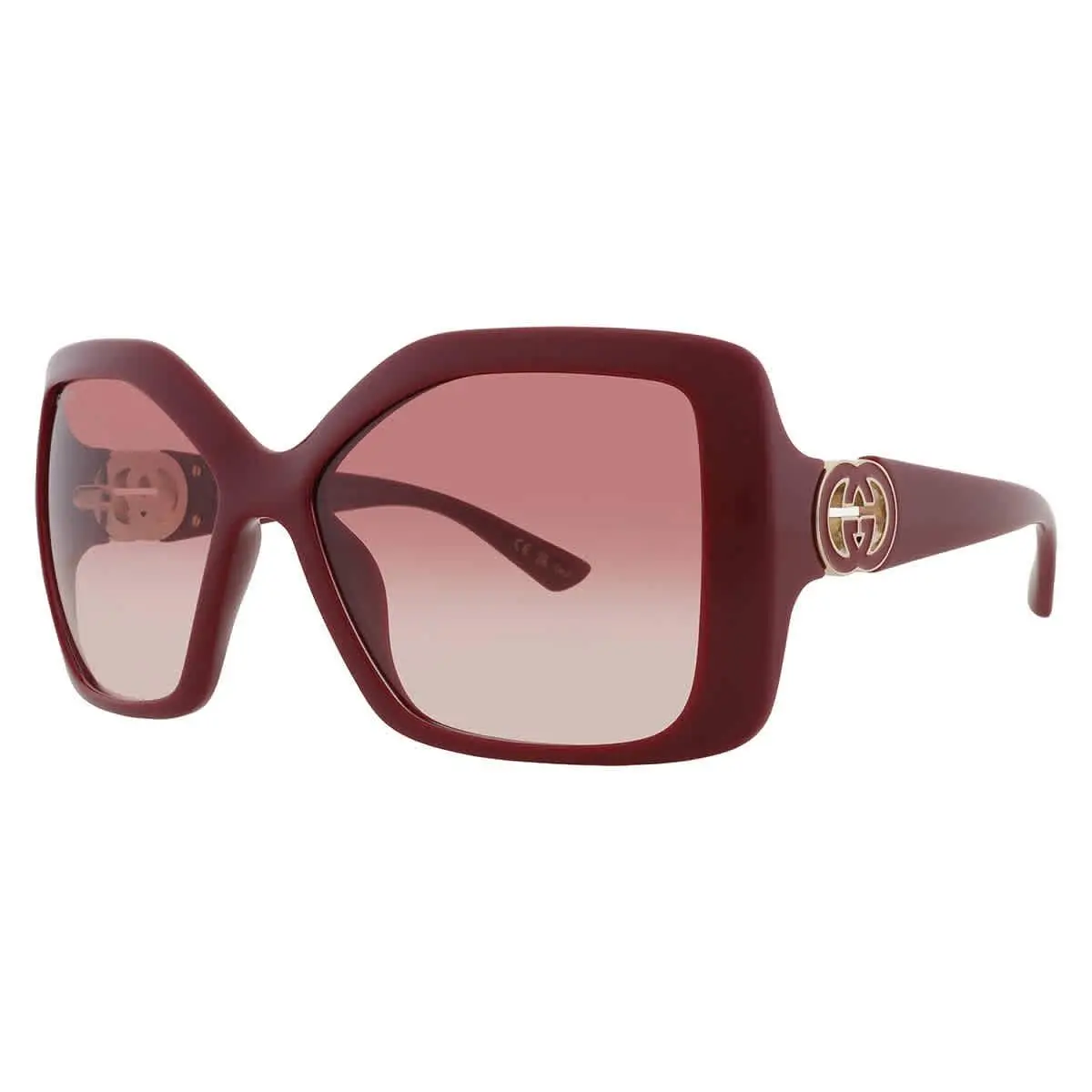 Gucci Burgundy Gradient Square Ladies Sunglasses GG2015S 002 59 GG2015S 002 59