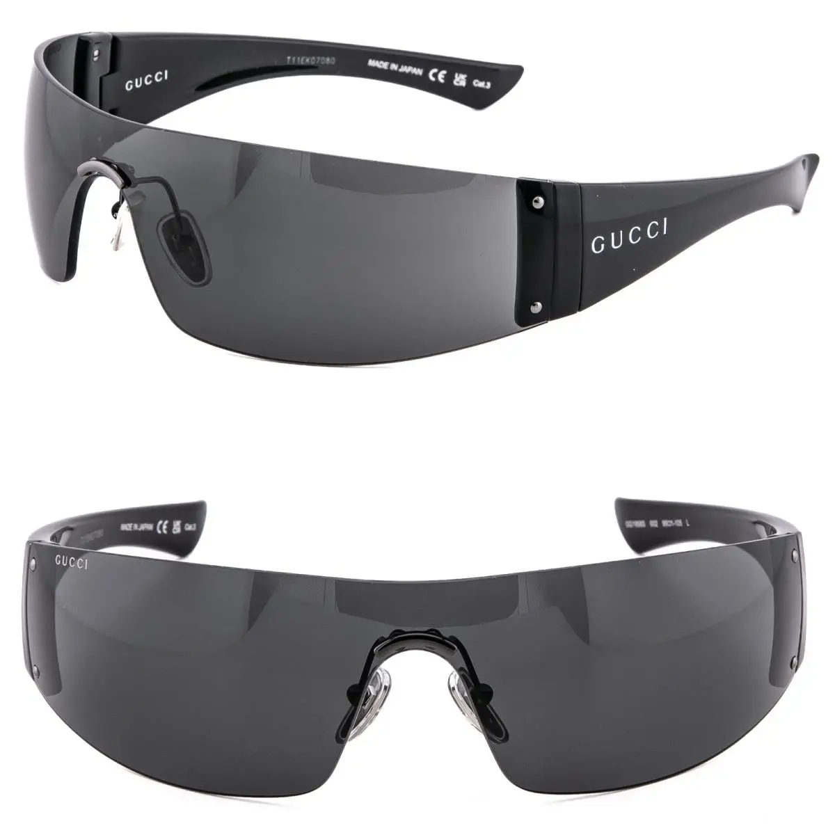 Gucci GG1958S Black Narrow Wrap 1958 Logo Fashion Unisex Sunglass 002