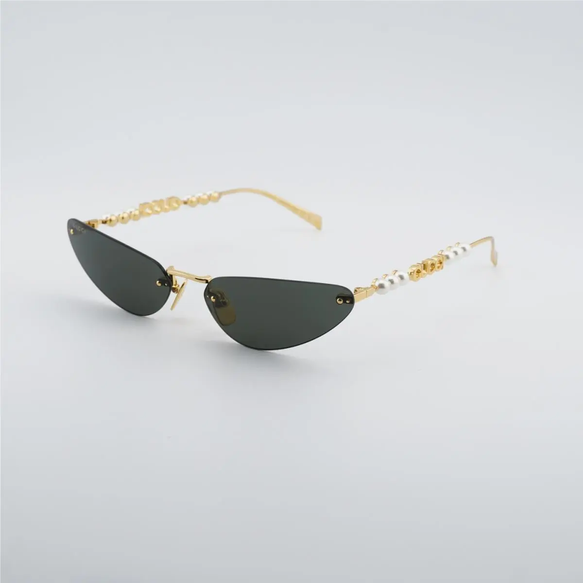 Gucci GG1920S 001 Shiny Gold with White Pearl/grey 63-17-140 Sunglasses