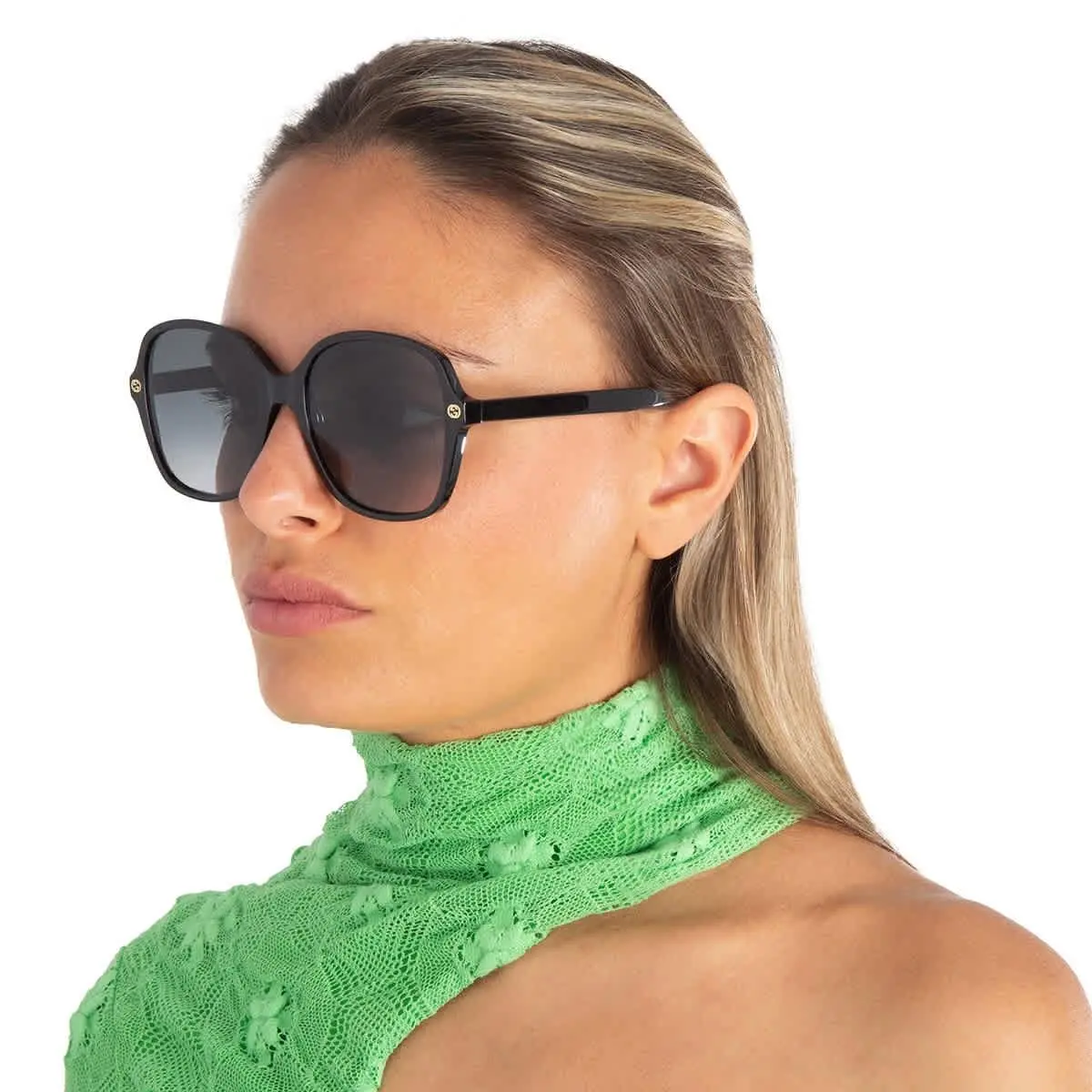 Grey Gradient Square Ladies Sunglasses GG0092S 001 55 GG0092S 001 55 by Gucci