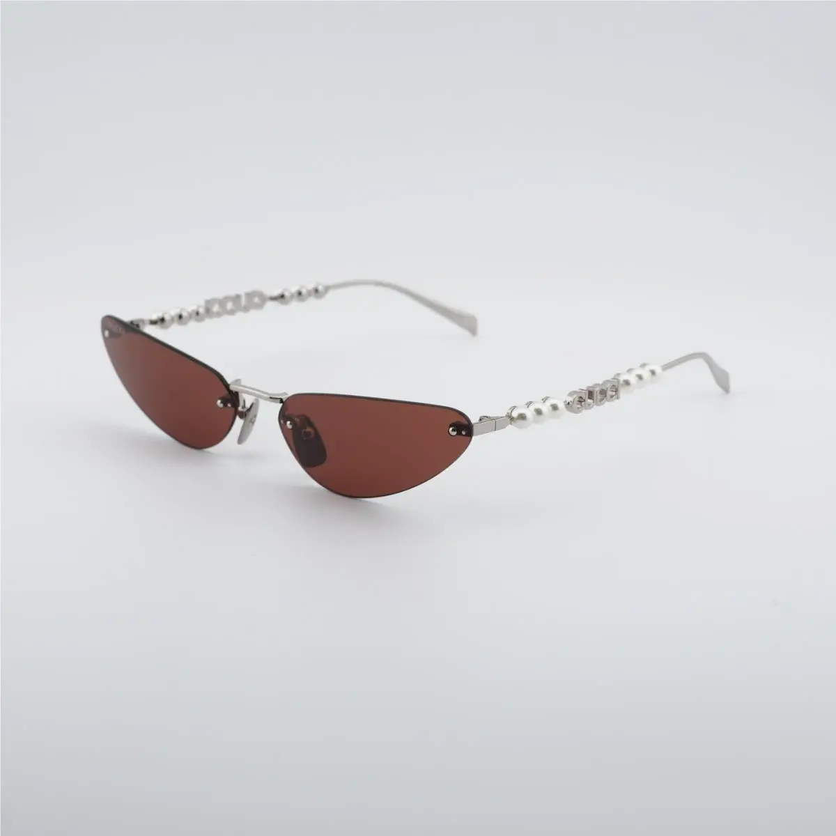Gucci GG1920S 002 Shiny Silver with Pearl/brown 63-17-140 Sunglasses