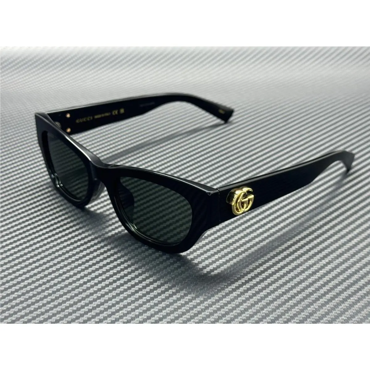 GG1954SA 001 Black Grey Women`s 53 mm Large Sunglasses by Gucci
