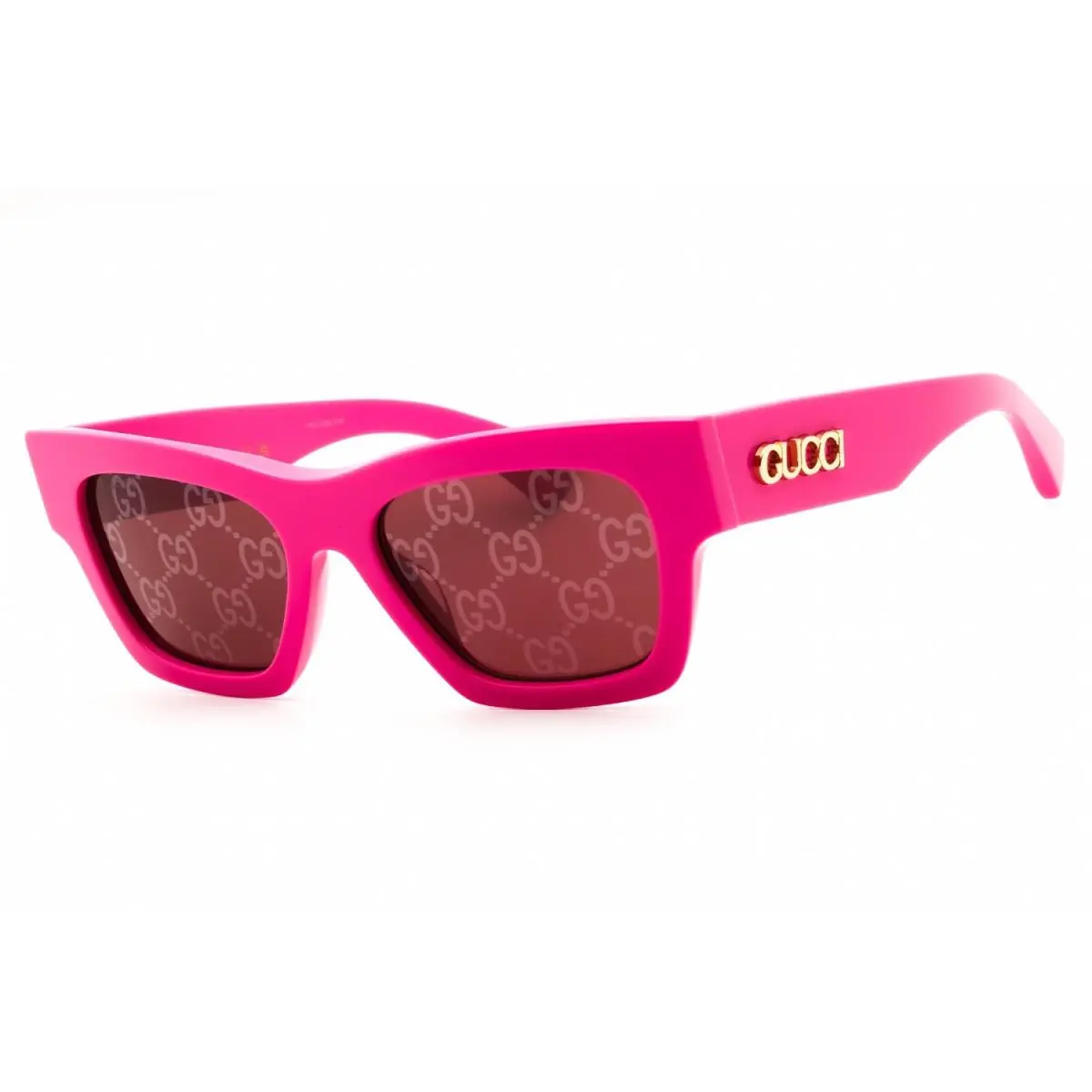 Gucci GG1835S 004 Sunglasses Fuchsia Frame Red Lenses 52mm