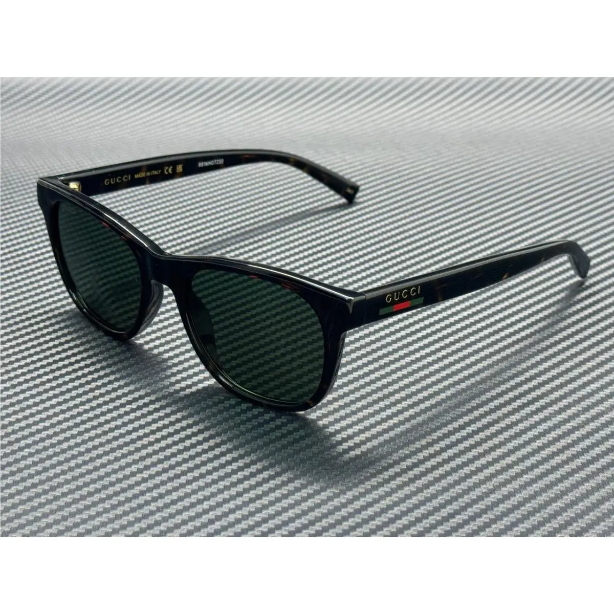 GG1985S 002 Havana Brown Green Men`s Medium 54 mm Sunglasses by Gucci