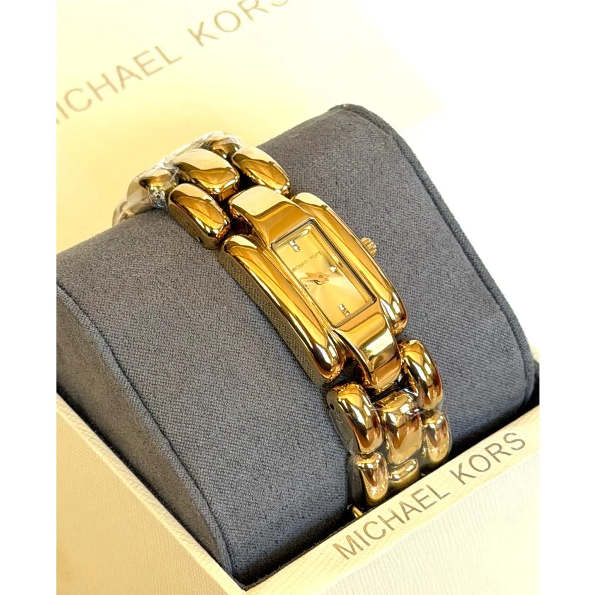 Michael Kors MK4921 Mini Hally Crystal Gold-tone Ladies Watch Gift Box