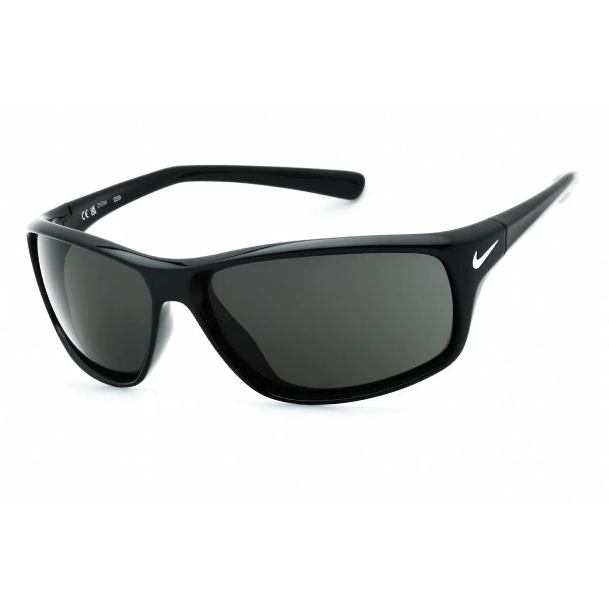 Nike Adrenaline FQ4602 001 Sunglasses Black Frame Gray Lenses 64mm - Frame: Black, Lens: Gray