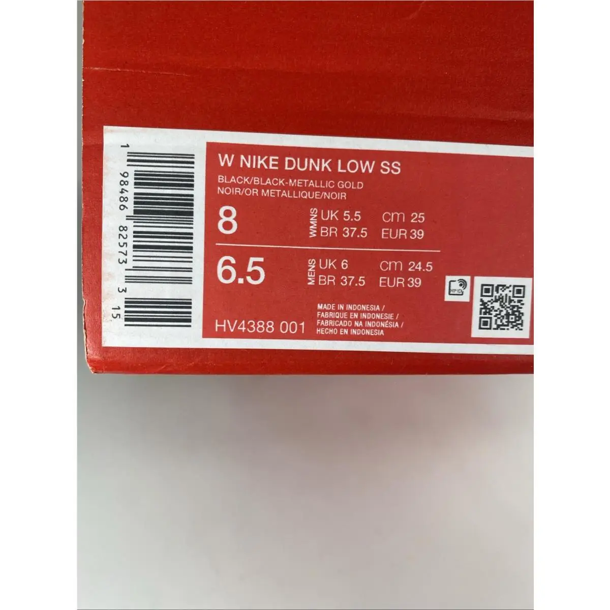 Nike shoes - Nike Dunk Low - Dunk Low - HV4388-001 - Black (UPC: 198486825733) 6