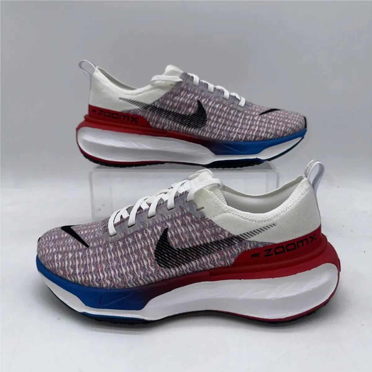 Nike Men`s Size 8 Zoomx Invincible Run FK 3 FJ3889 100 White Running Sneaker