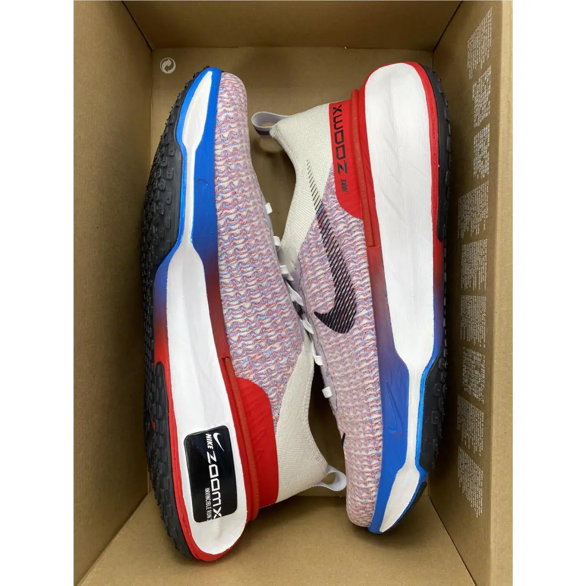 Nike shoes - Nike Zoomx Invincible Run Flyknit - FJ3889 100 - White/Black-University Red (UPC: 196605894851) 5